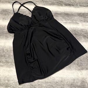 Motherhood Maternity Beach Bump Black  Swim Top Size XSmall NWT